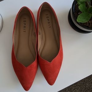 Francesca's Red Point Toe Flats